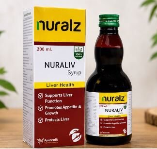 Nuraliv Herbal Syrup 200ml | Ayurvedic Liver Wellness Formula | Herbal Digestive Health Support | Natural Wellness Supplement