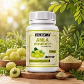 BIOZEMIA AMLA POWDER | Ayurvedic Herbal Vitamin C Supplement | Natural Immunity & Wellness Support | Healthy Hair & Skin Care Powder | 100g