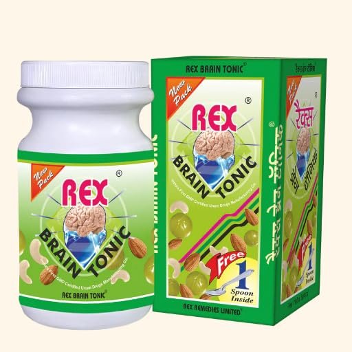 Rex Remedies Brain Tonic 400g | Ayurvedic Herbal Health Supplement | Supports Mental Wellness, Focus & Daily Vitality