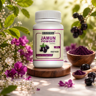 Biozemia Jamun Seed Powder for Blood Sugar Levels Management, Pure Natural Jambu Beej Churna for Diabetes Control, 100g