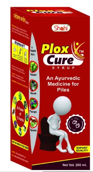 SHAHI PLOX CURE AYURVEDIC HERBAL SYRUP | HERBAL WELLNESS FORMULA | DAILY DIGESTIVE & ANAL COMFORT SUPPORT | 200 ML