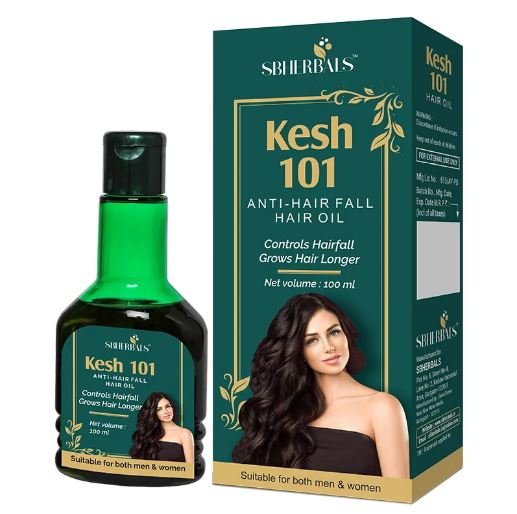 SBHERBALS Kesh101 Ayurvedic Hair Oil for Hair Care & Scalp Nourishment | Herbal Hair Oil for Men & Women | Bhringrajj, Hibiscus & Ayurvedic Herbs | 120 ml