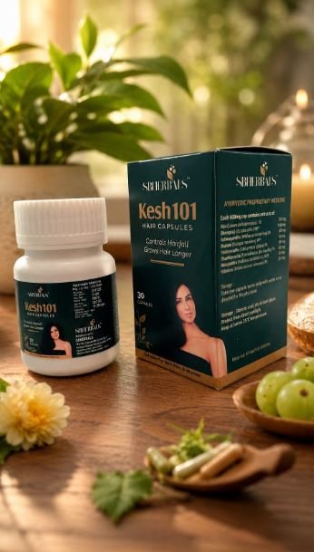 SBHERBALS Kesh101 Hair Capsules | Ayurvedic Hair Care Supplement for Hair Strength & Scalp Nourishment | Herbal Hair Nutrition Capsules for Men & Women | 30 Capsules
