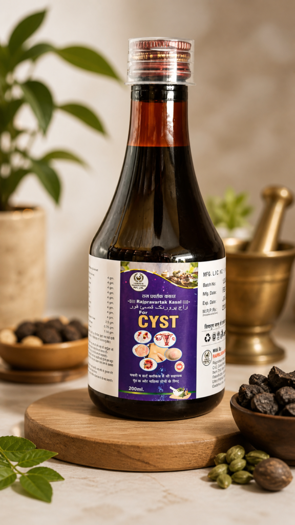 Rajpravartak Kasai Herbal Syrup | Ayurvedic Wellness Tonic for Cyst Support | Natural Herbal Blend | Women’s Health Support | 200ml