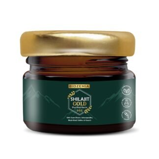 Biozemia Shilajit Gold Resin | Ayurvedic Herbal Supplement | Natural Energy & Wellness Support | Purified Shilajit | 10g
