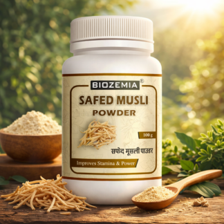 BIOZEMIA SAFED MUSLI POWDER | AYURVEDIC HERBAL & DAILY WELLNESS SUPPORT | NATURAL VITALITY BOOSTER (100 GM)